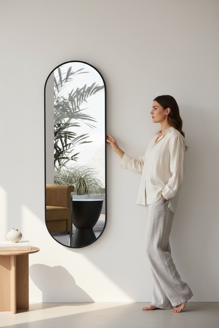 Big Black Capsule Aluminum Mirror