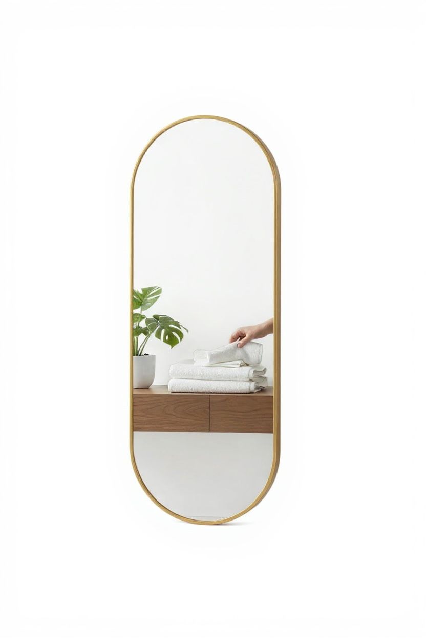 Big Gold capsule Aluminum Mirror