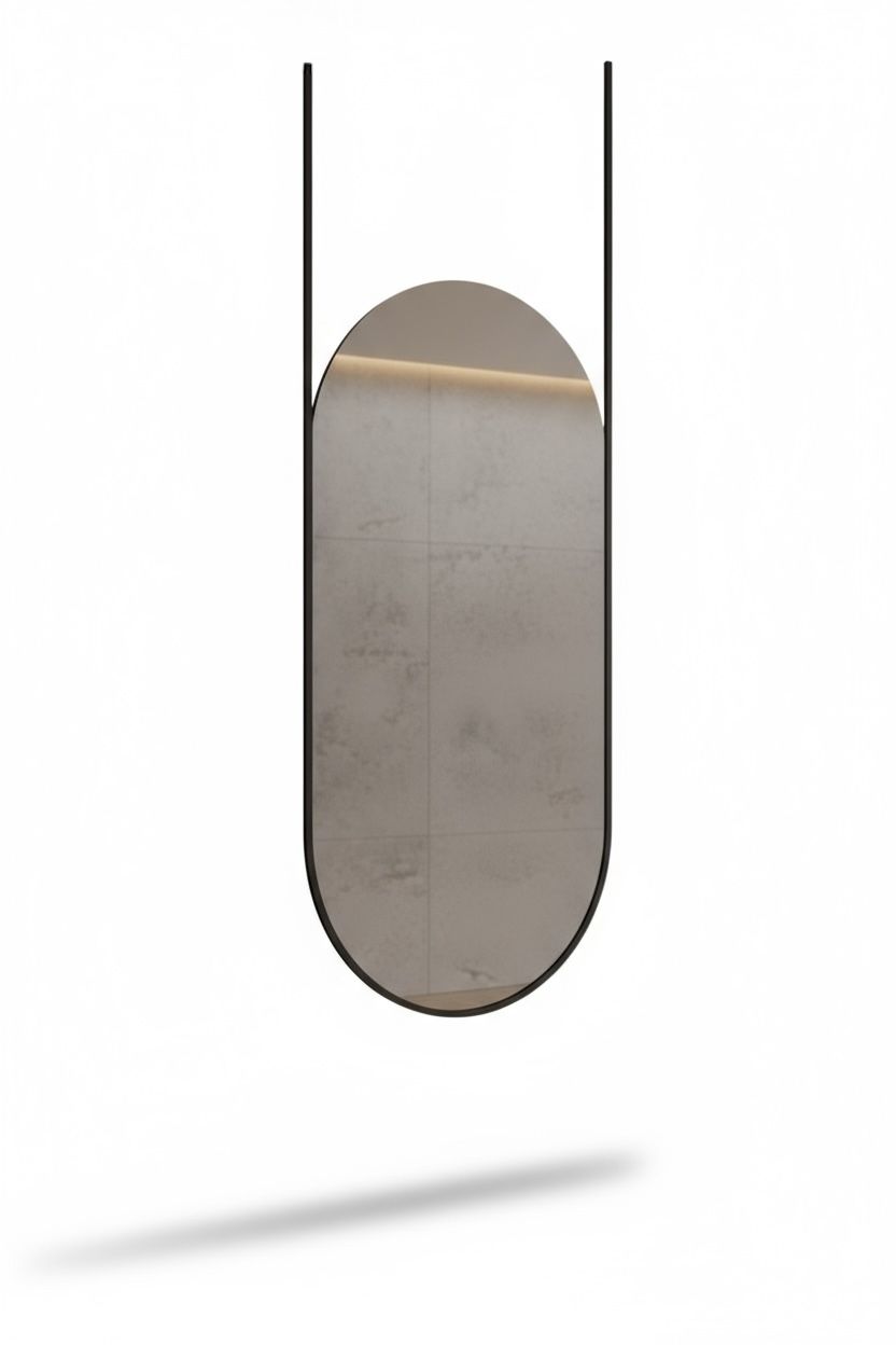 Q908 Black PVD suspended backlit mirror