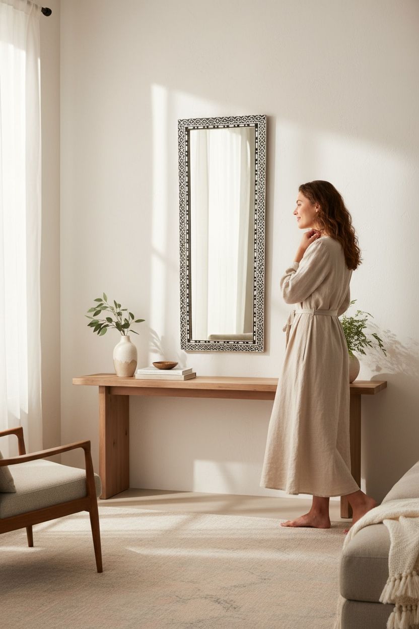 Lexi Full Length mother of Pearl Mirror