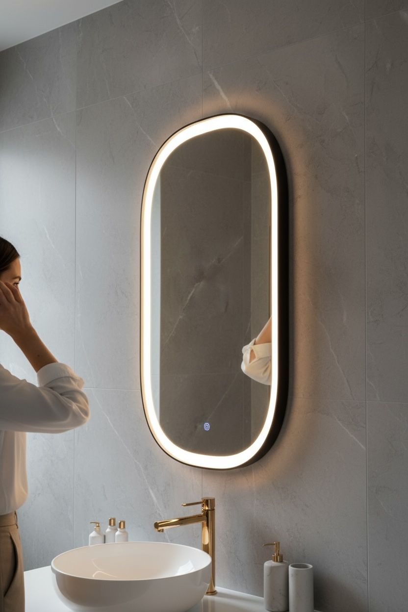 X07 Black PVD bathroom LED Mirror