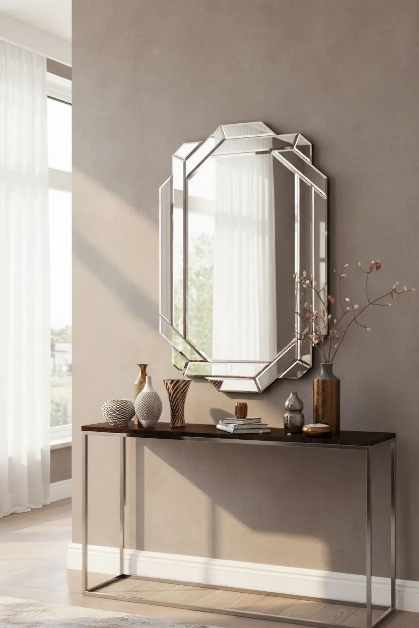 Geya Black Venetian Decorative Mirror