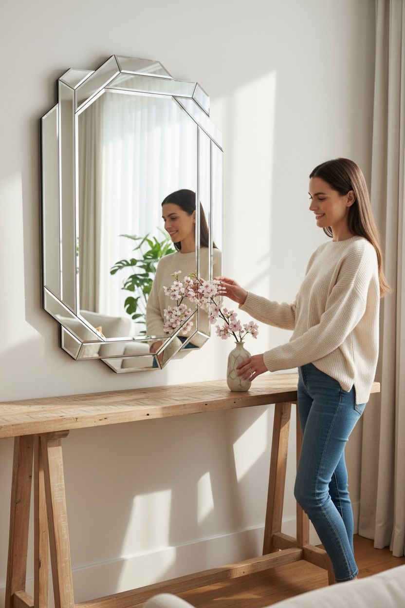 Geya Black Venetian Decorative Mirror