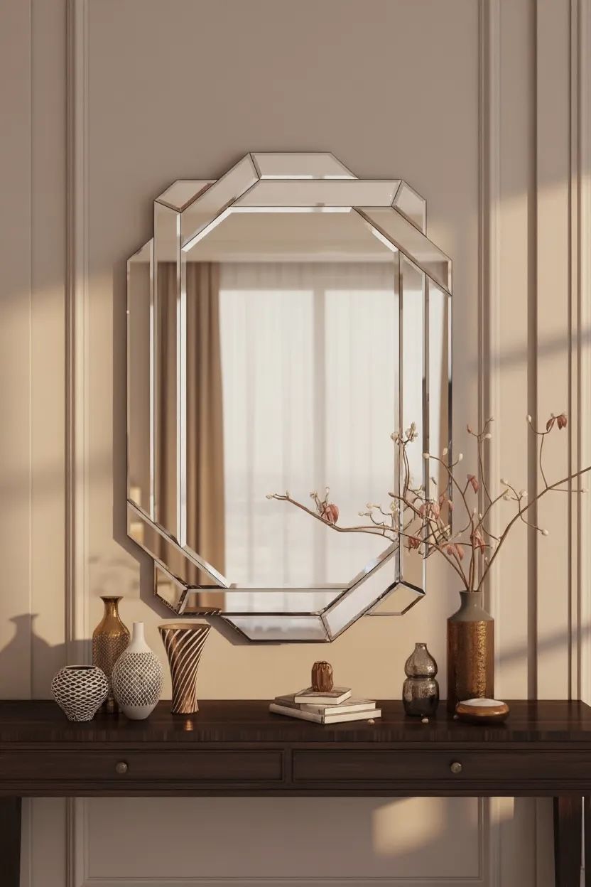 Geya Black Venetian Decorative Mirror