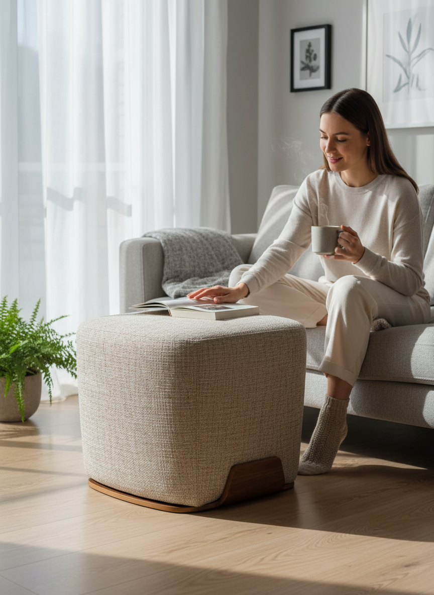 Moderno Upholstered Ottoman Pouf