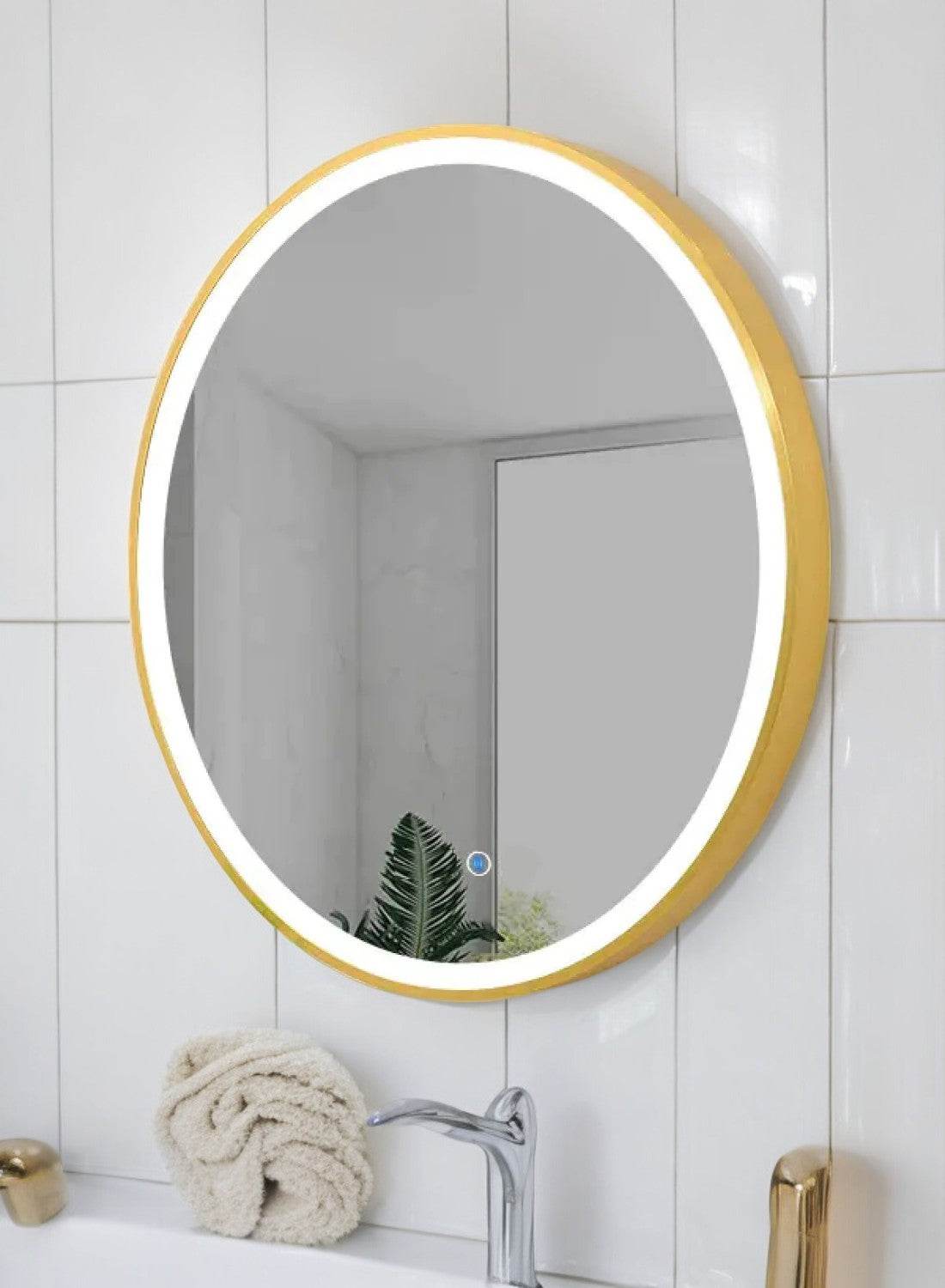 R-Gold Aluminium Led Mirror (Triple Led) - Mirrorwalla