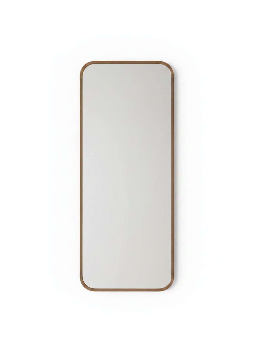 Teak wood recto full length mirror