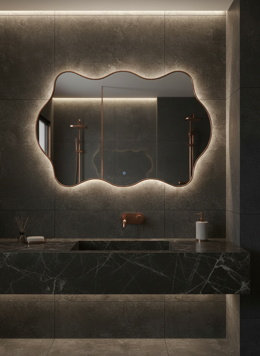 Weaving rim backlit Mirror