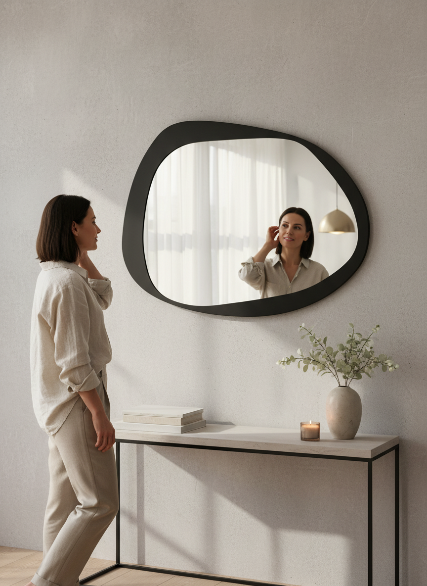 Black lacqr decorative Mirror