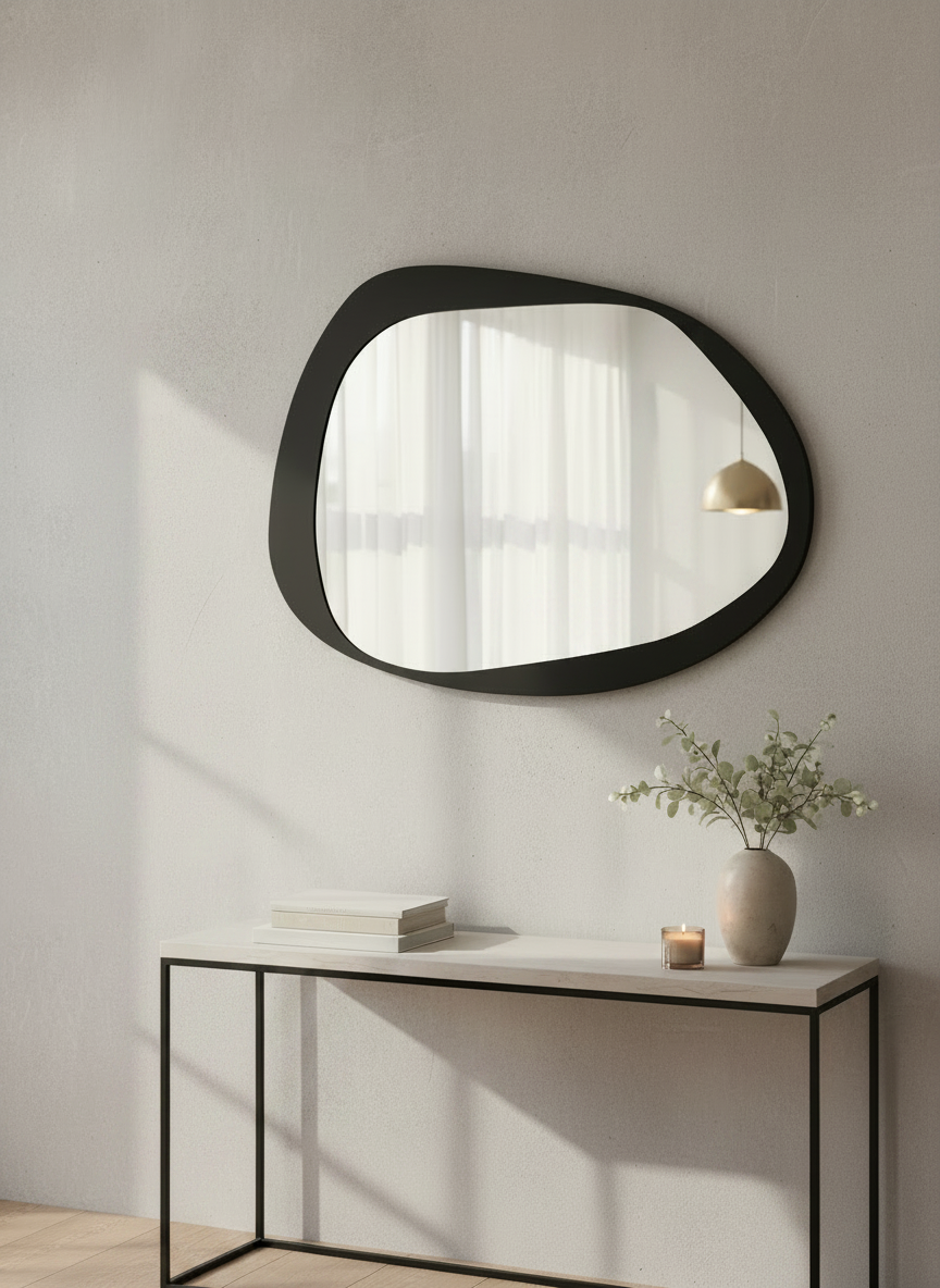 Black lacqr decorative Mirror