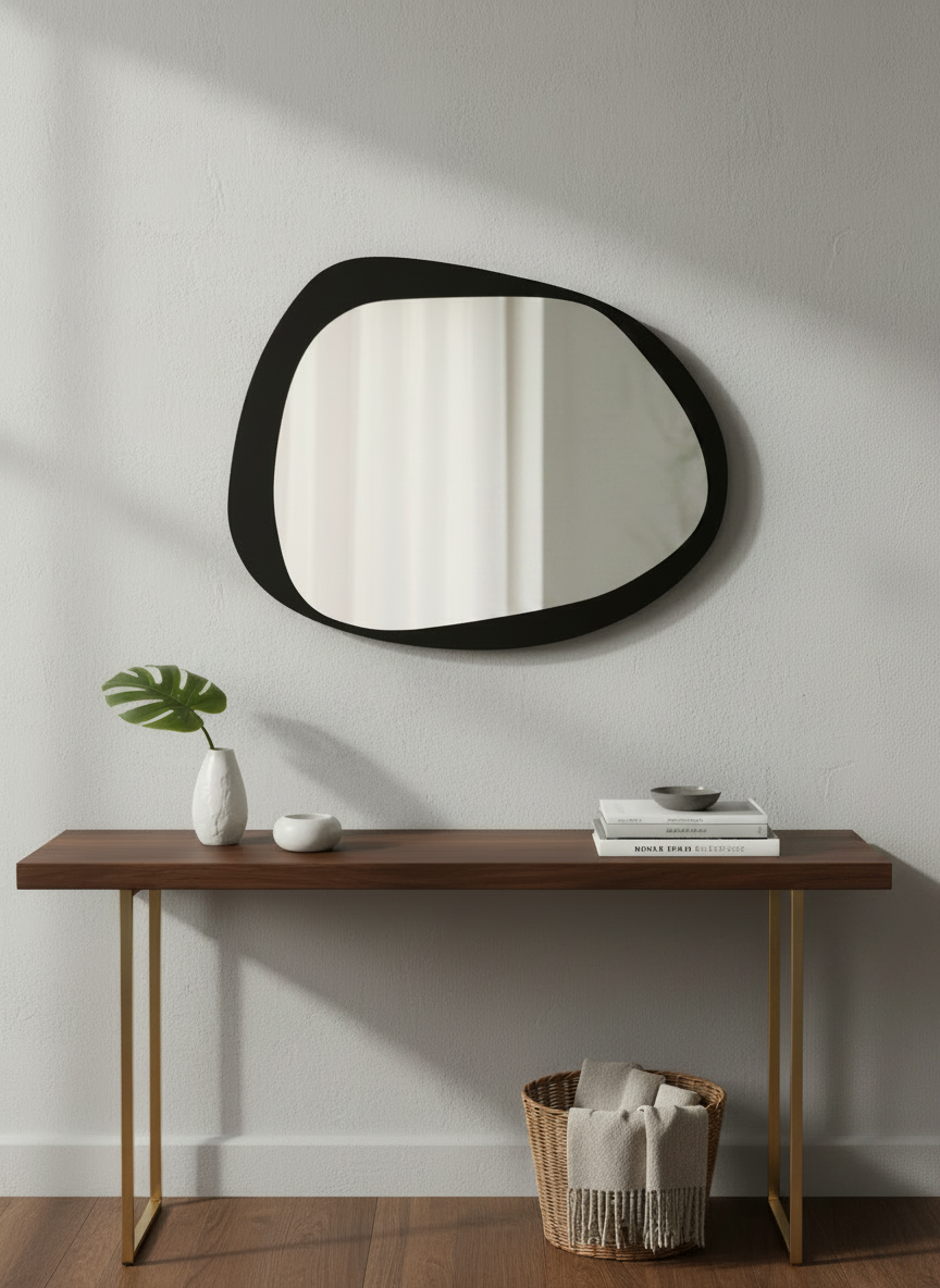 Black lacqr decorative Mirror