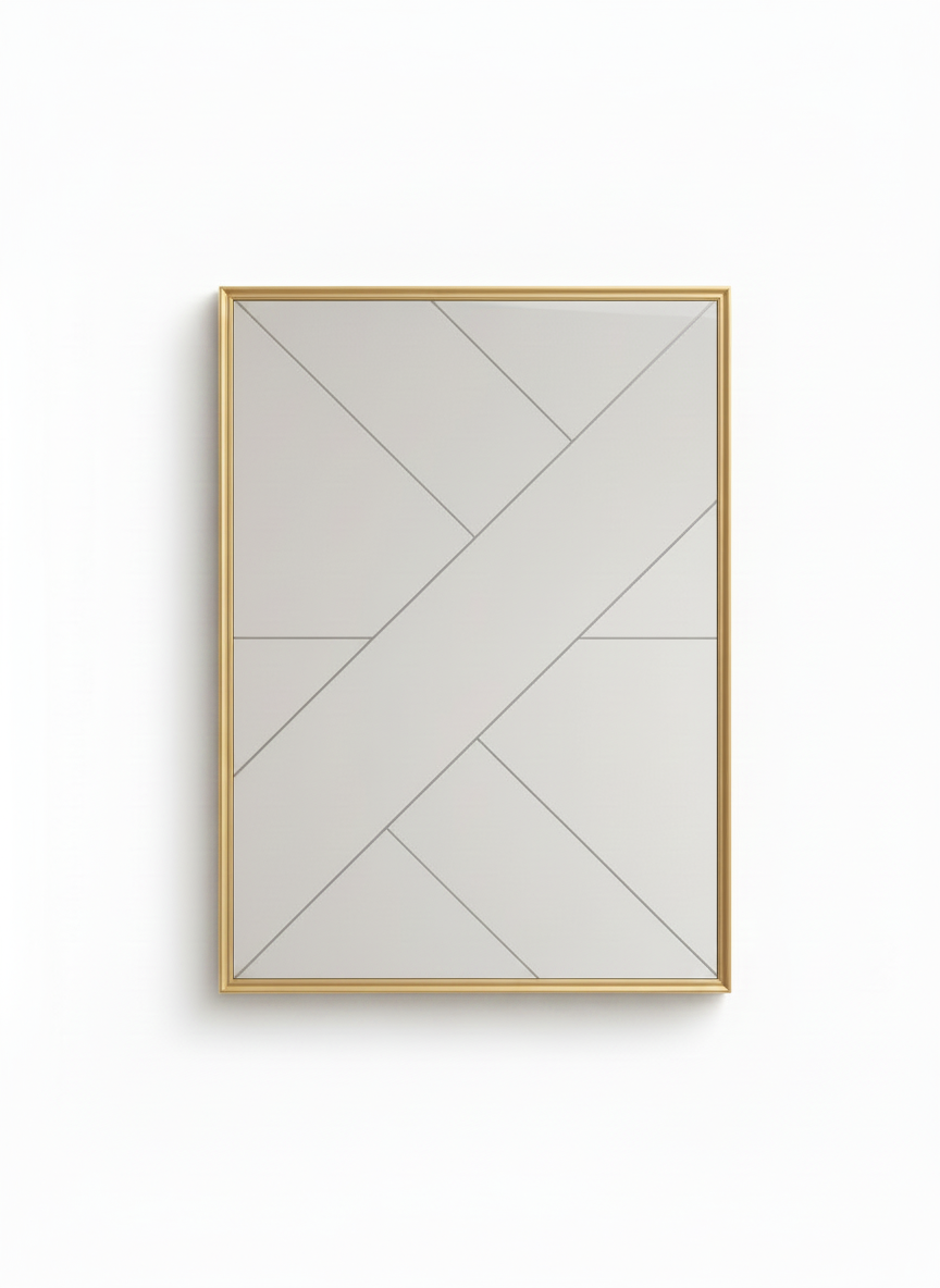 Geometric Gold Decorative Mirror