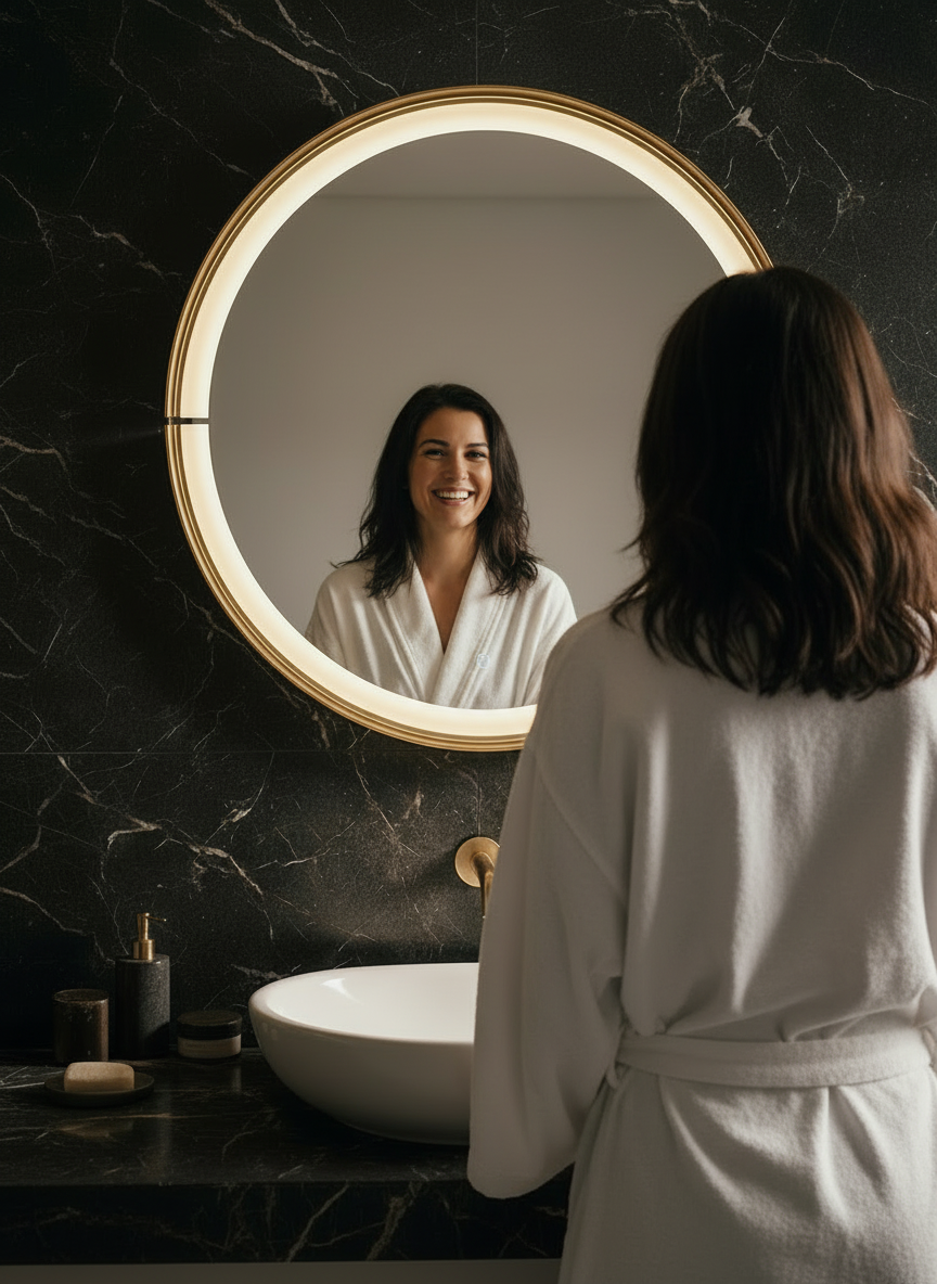 double cut GM led mirror