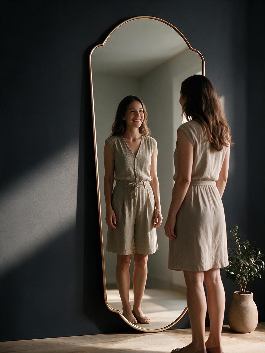 regio gold full length mirror