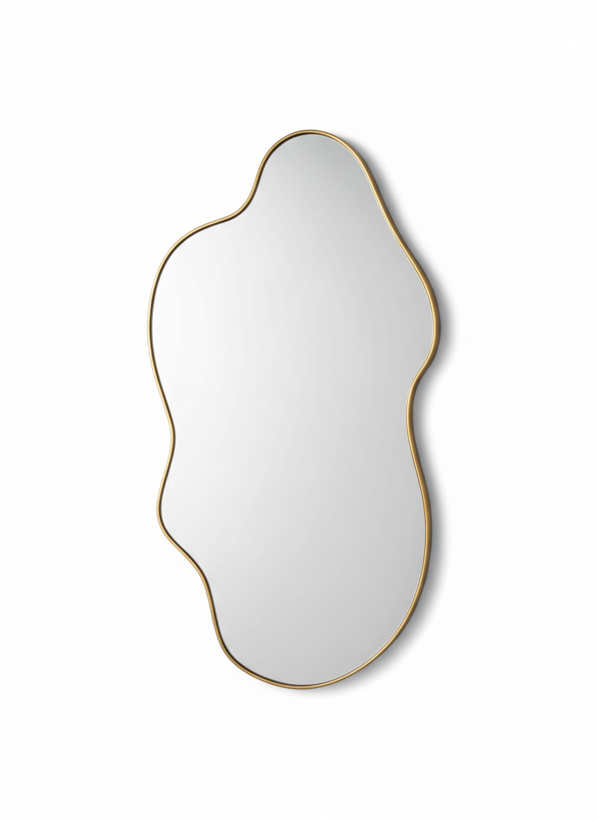 Crooked gold dc mirror