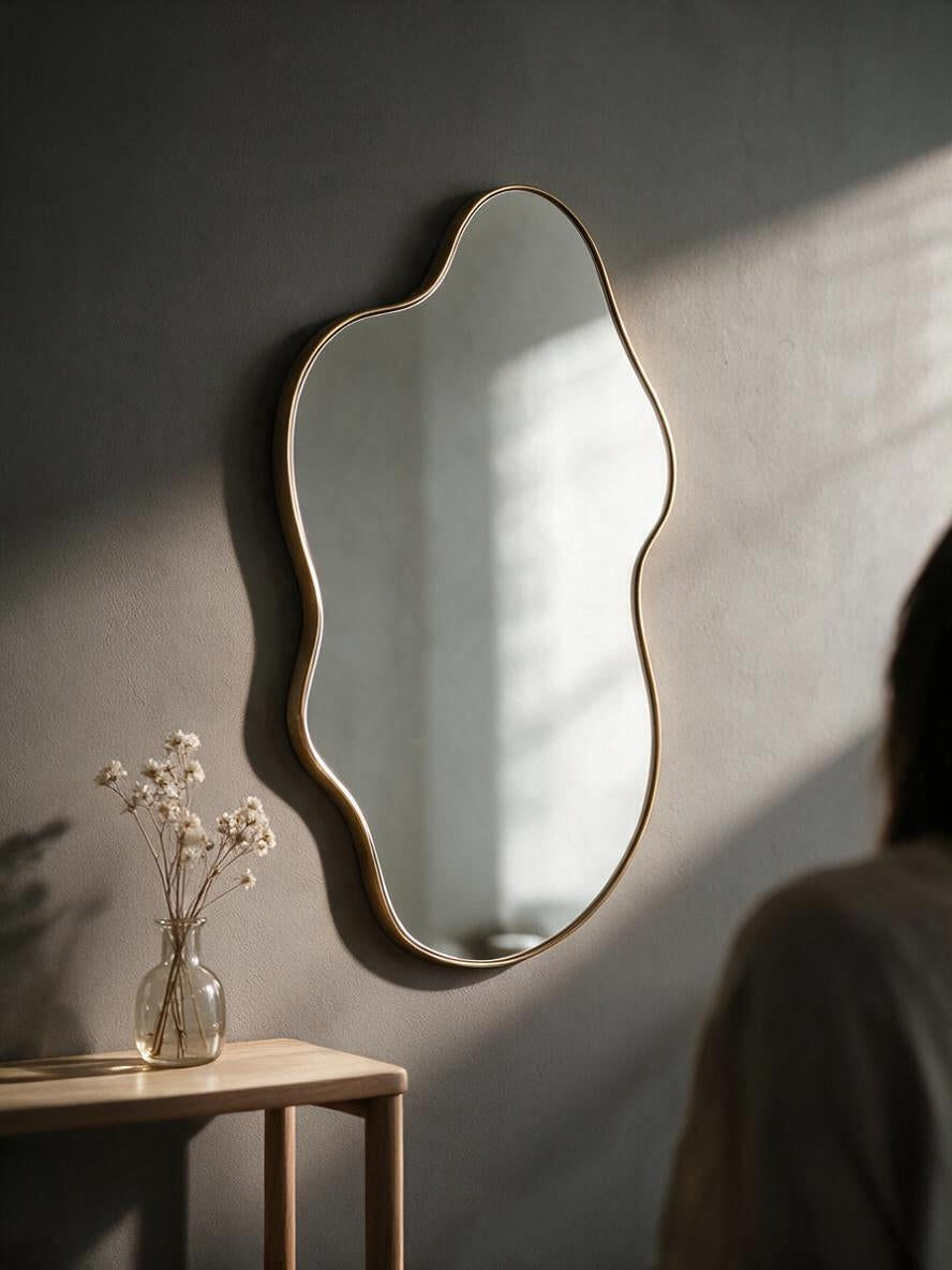 Crooked gold dc mirror
