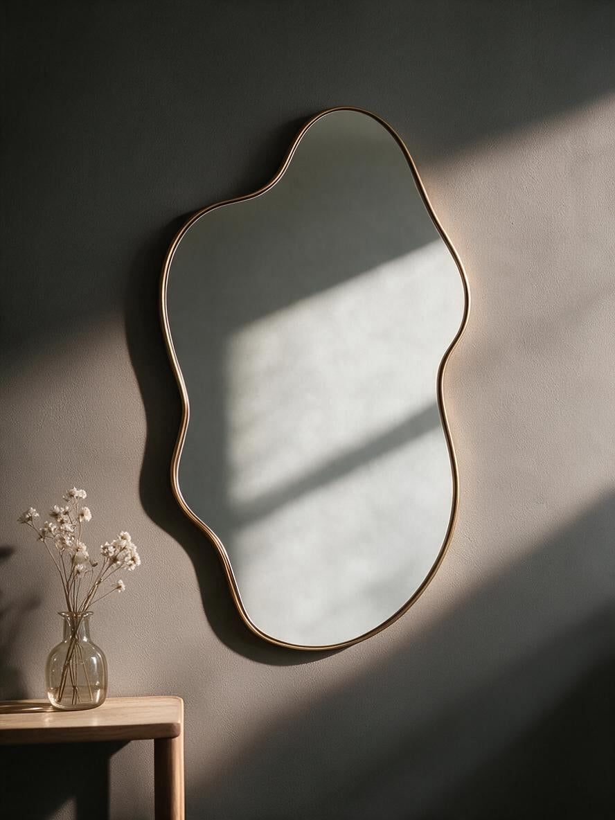 Crooked gold dc mirror
