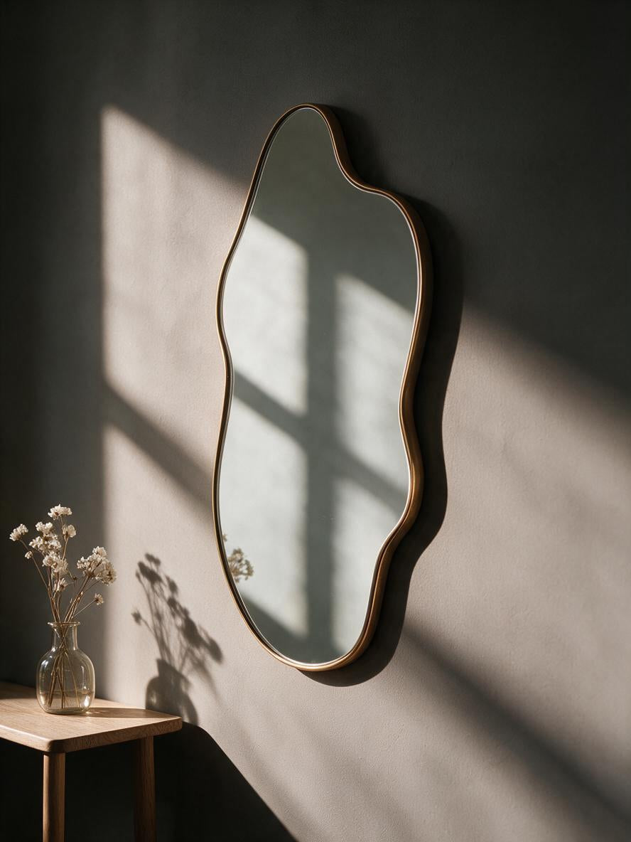 Crooked gold dc mirror