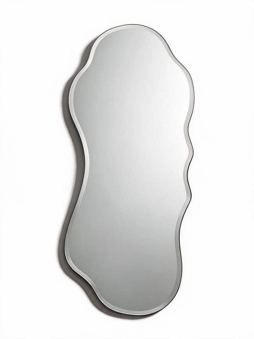 Organic long beveled mirror