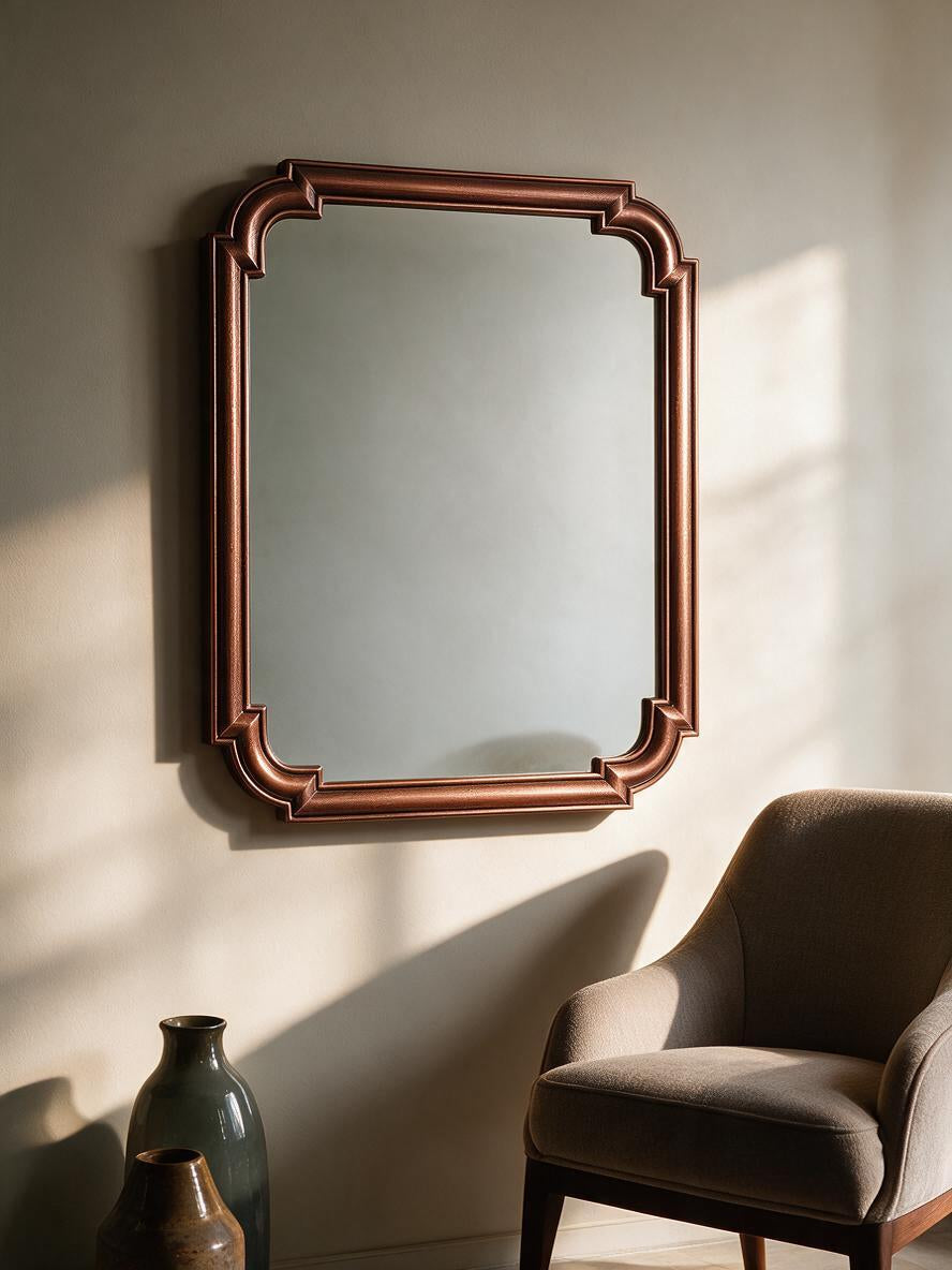 Copper exlog Decoative Mirror