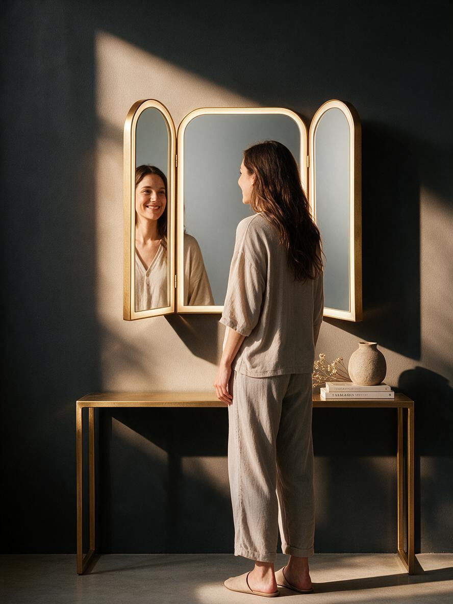 Tri-Fold V3 Frontlit LED Mirror