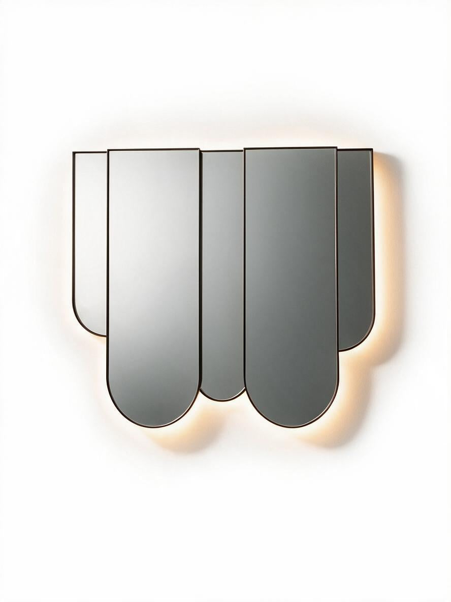 dropping arcs backlit mirror