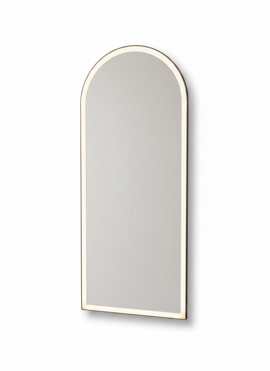 Arch shaped full length led mirror
