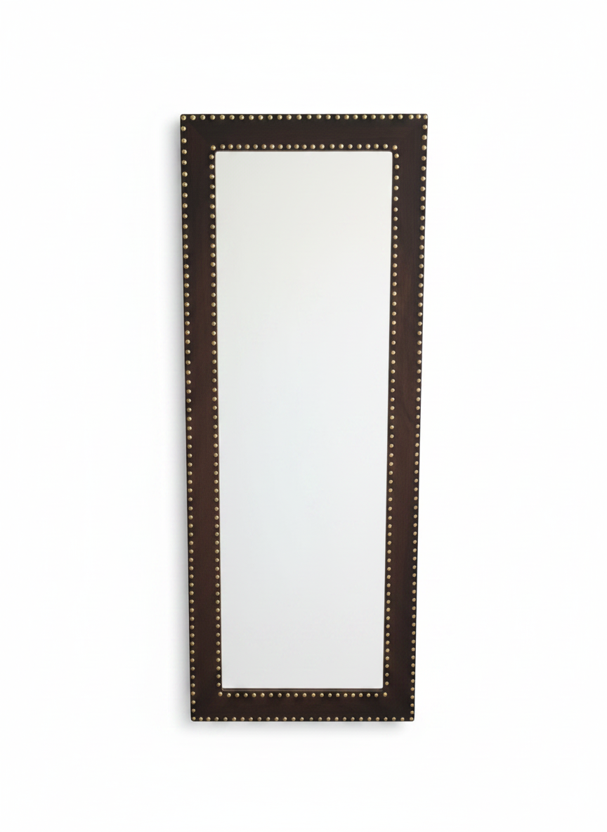 Brown Velvet Full Length Mirror