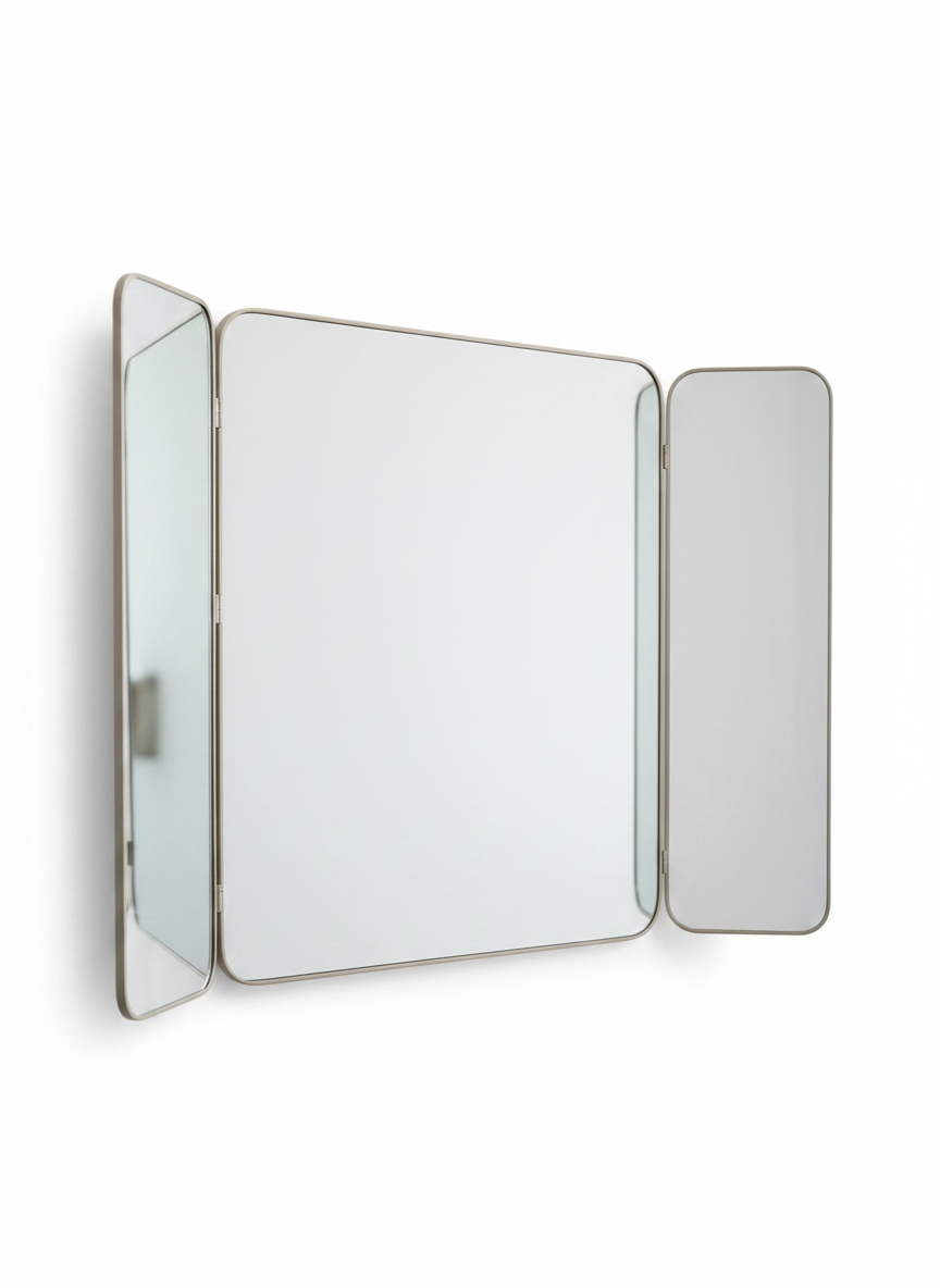 Zigger moveable bathroom mirror