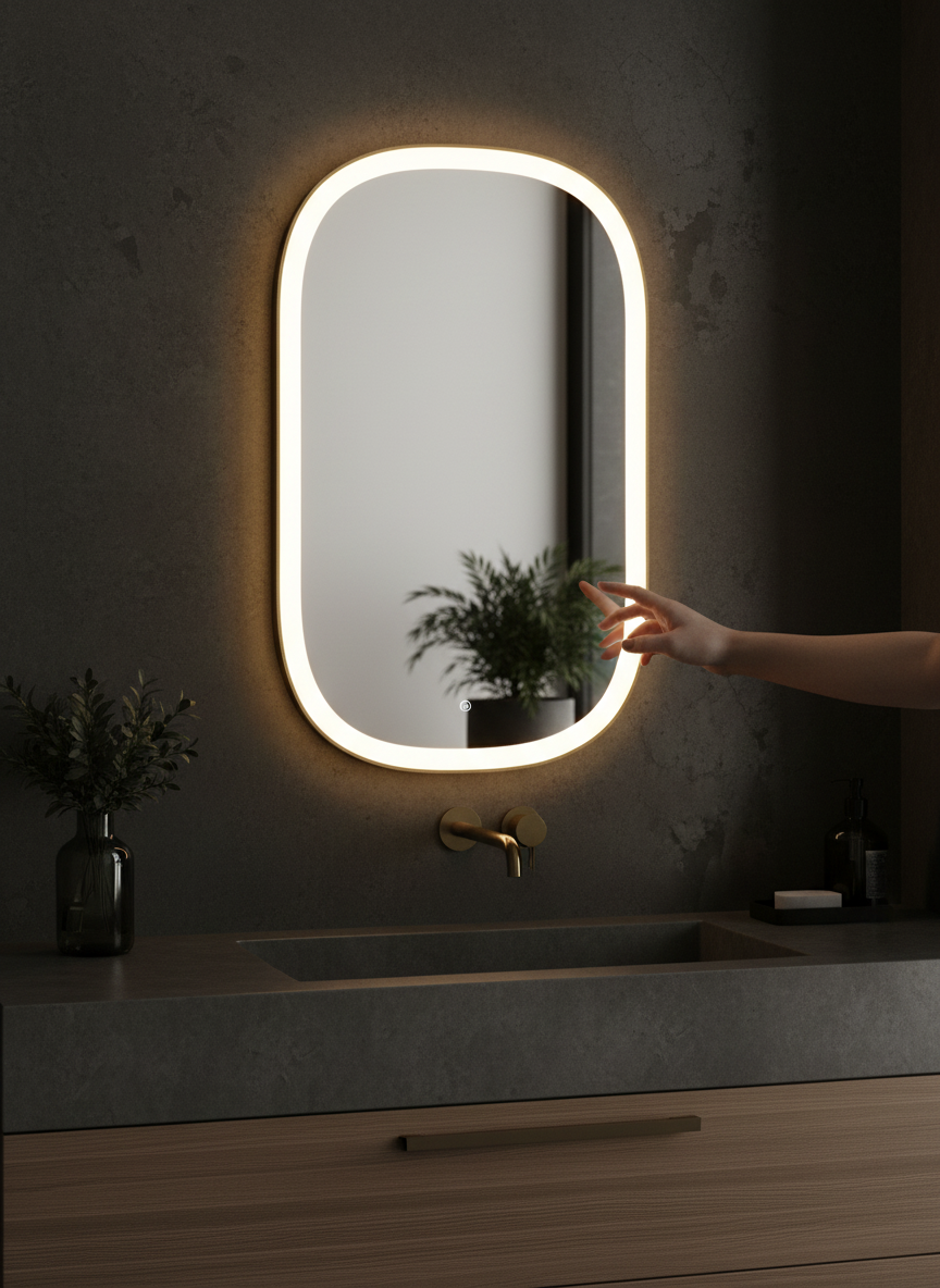 X07 Black PVD bathroom LED Mirror
