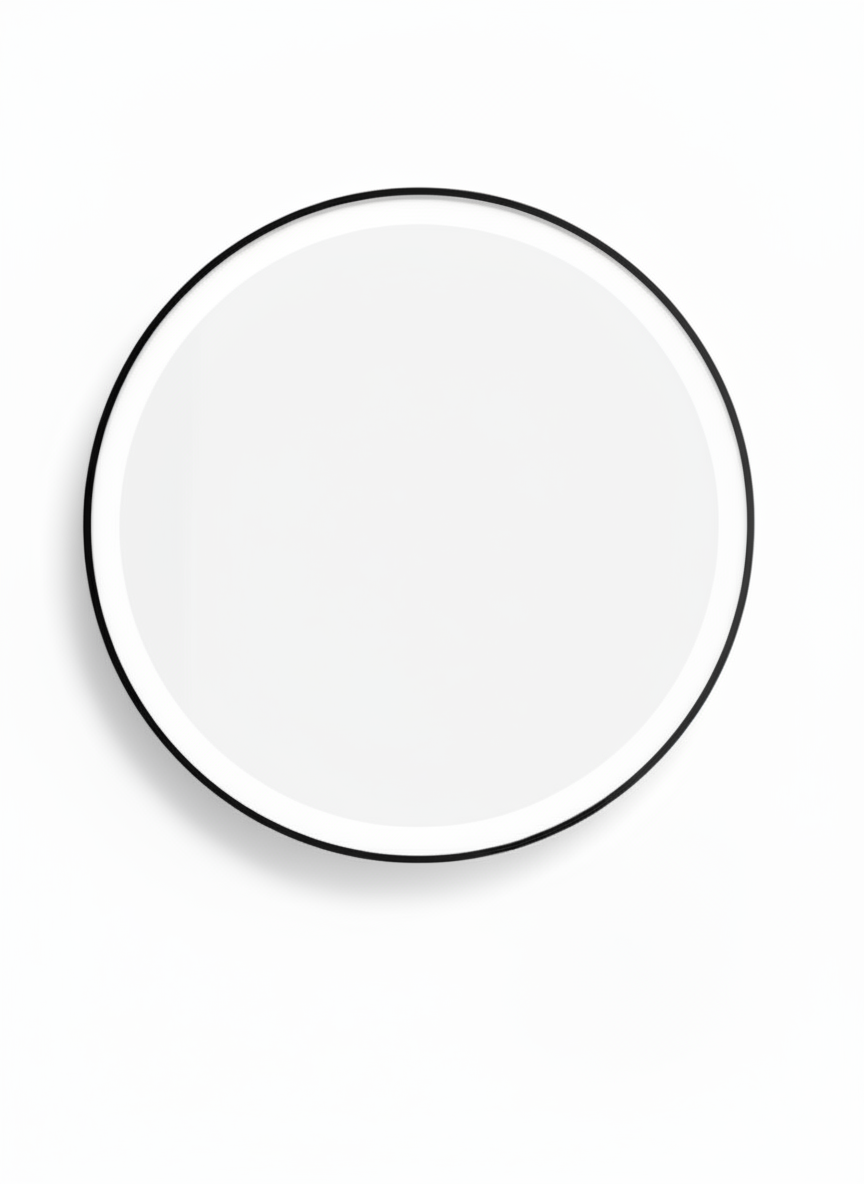 Black PVD Round Frontlit Mirror