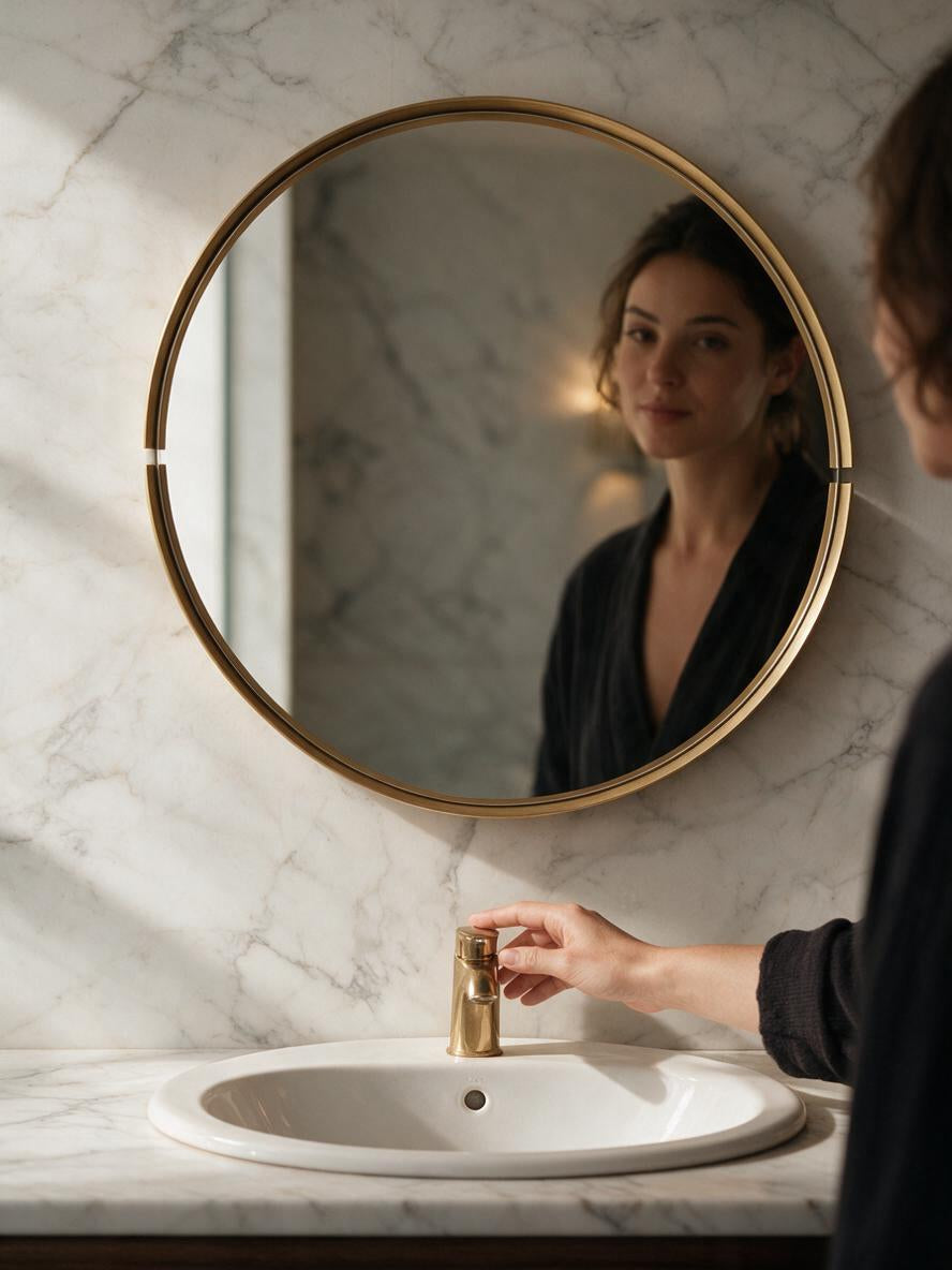 Double cut round DC mirror