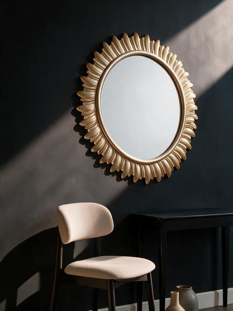 Gold Leaf Newsun Mirror