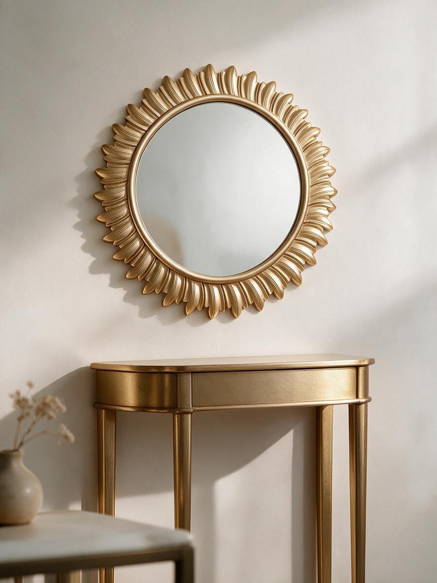 Gold Leaf Newsun Mirror