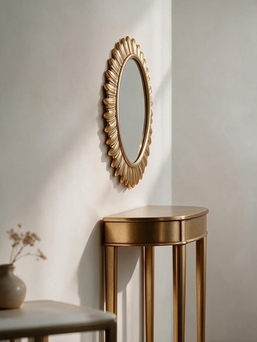 Gold Leaf Newsun Mirror