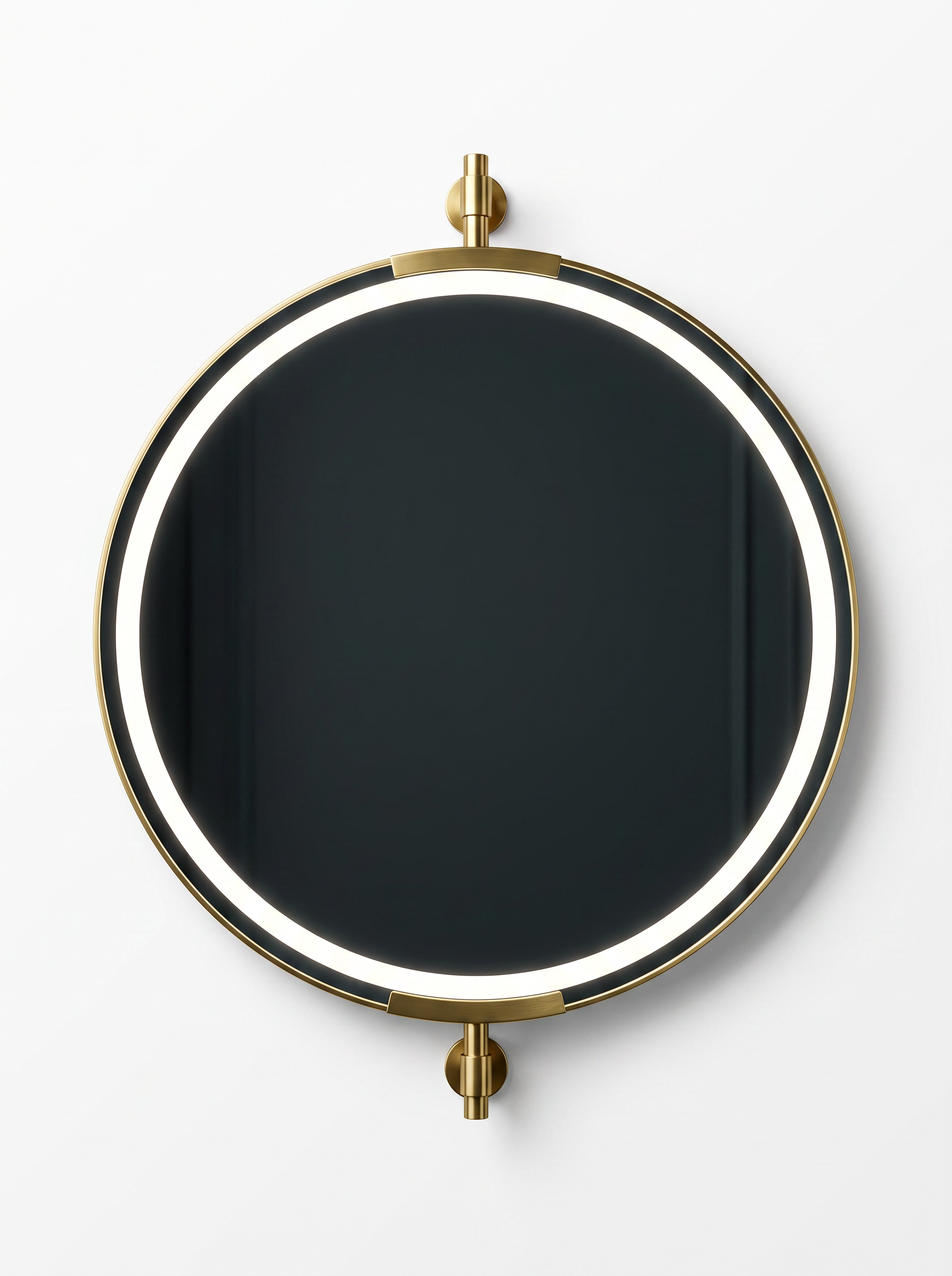 Haldor gold lighted mirror
