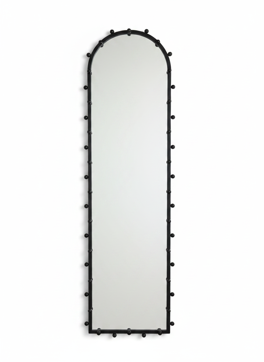 Long Black Oval Mirror