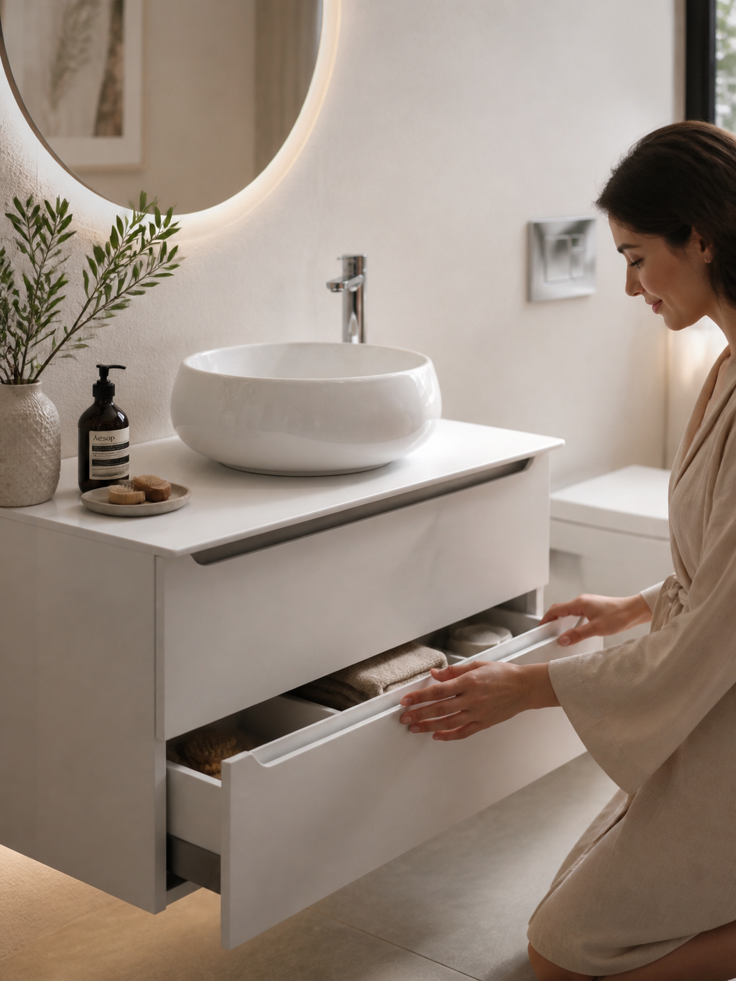 Double Drawers Bathroom Vanity