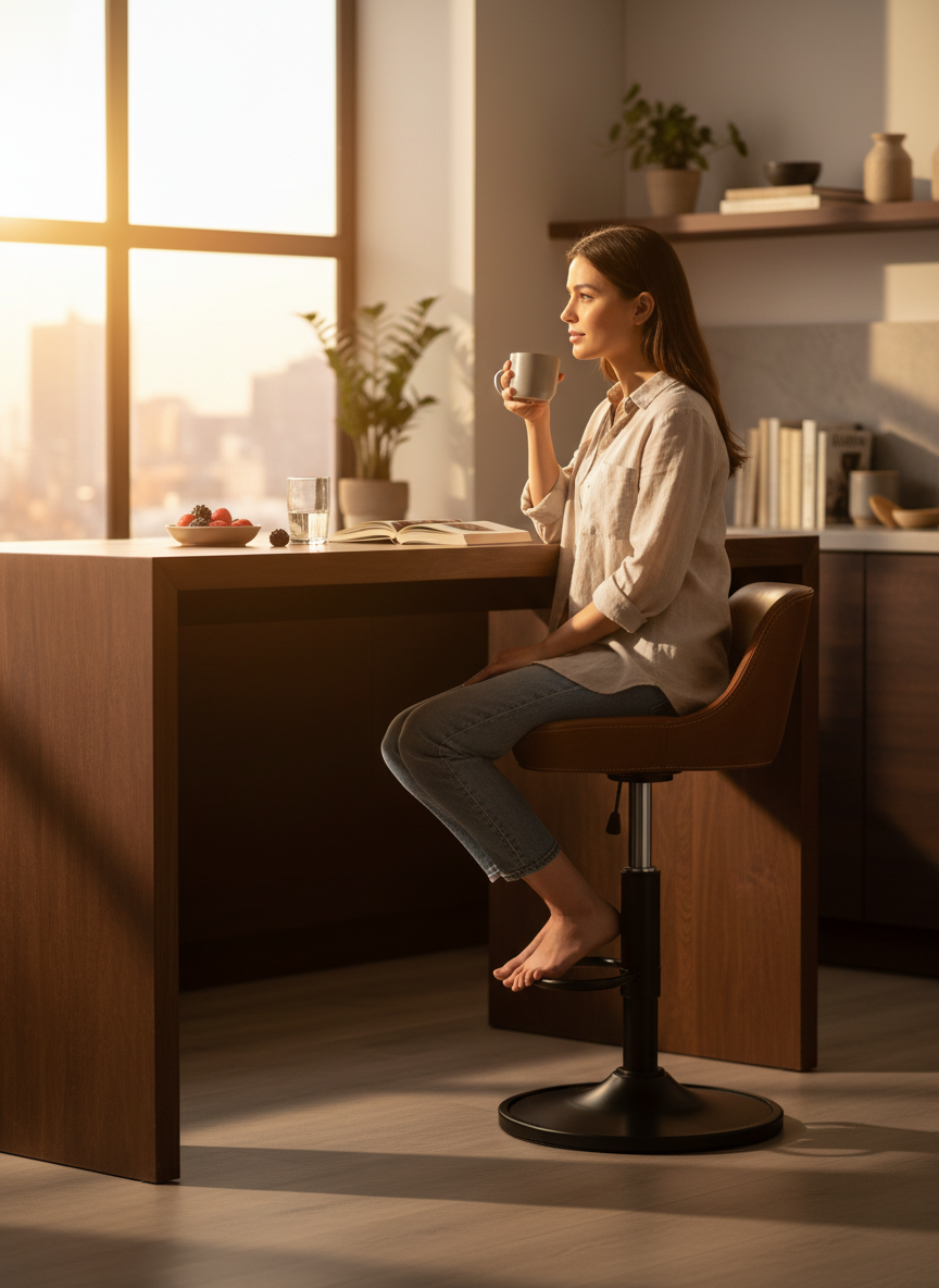Emee Premium Adjustable Swivel Bar Stool