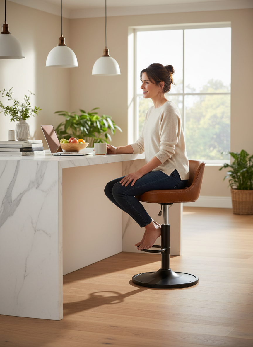 Emee Premium Adjustable Swivel Bar Stool