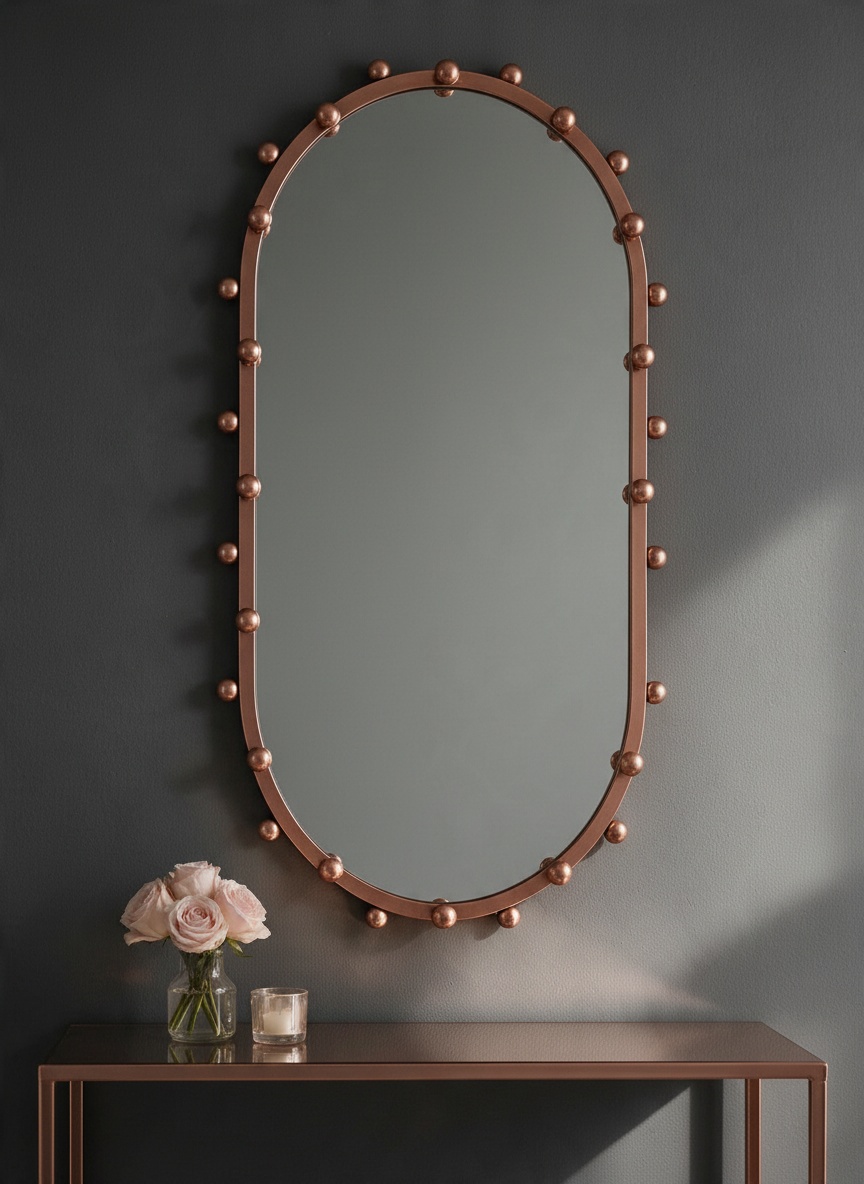 Copper balls capsule mirror