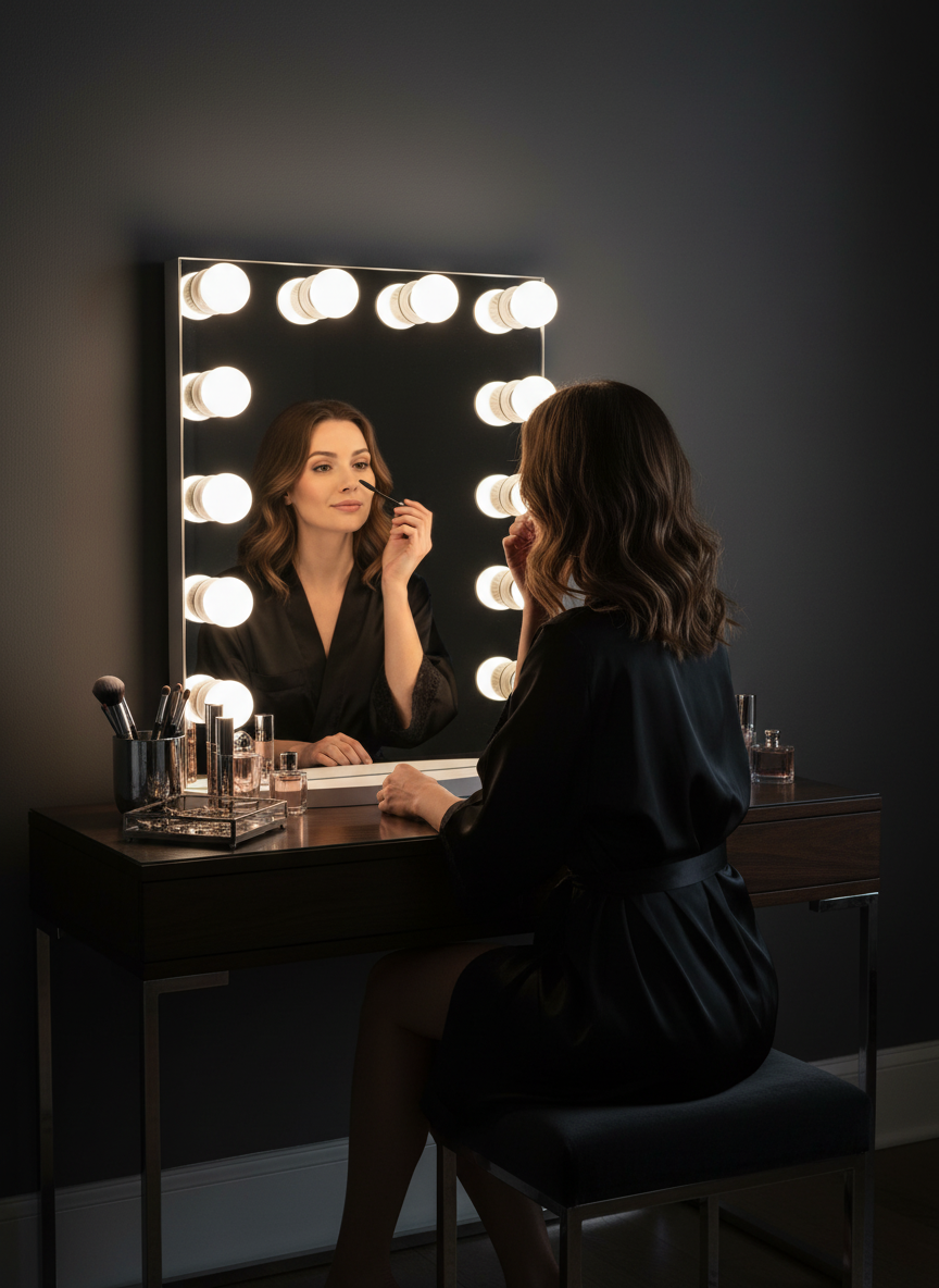Glassy Hollywood Makeup Mirror