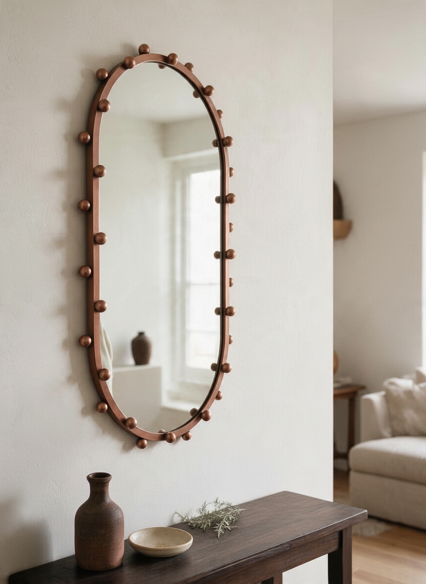 Copper balls capsule mirror