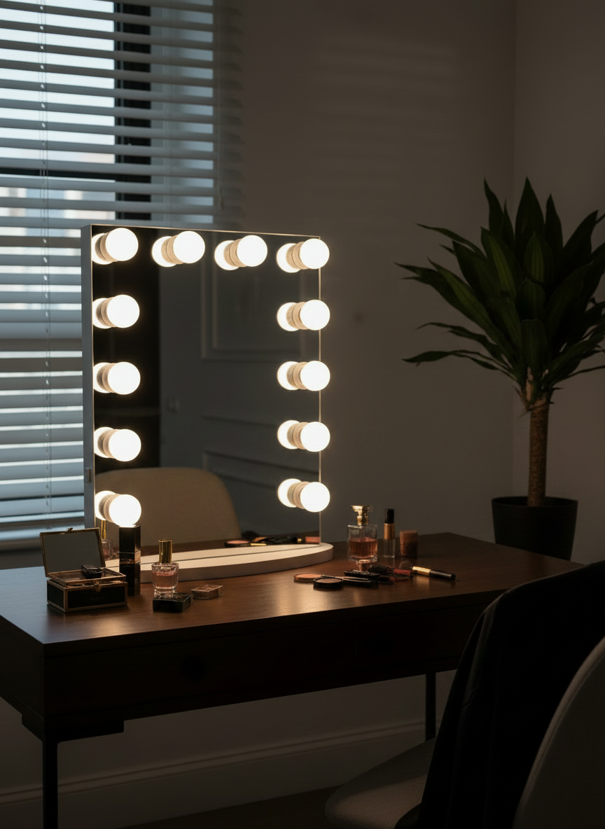 Glassy Hollywood Makeup Mirror