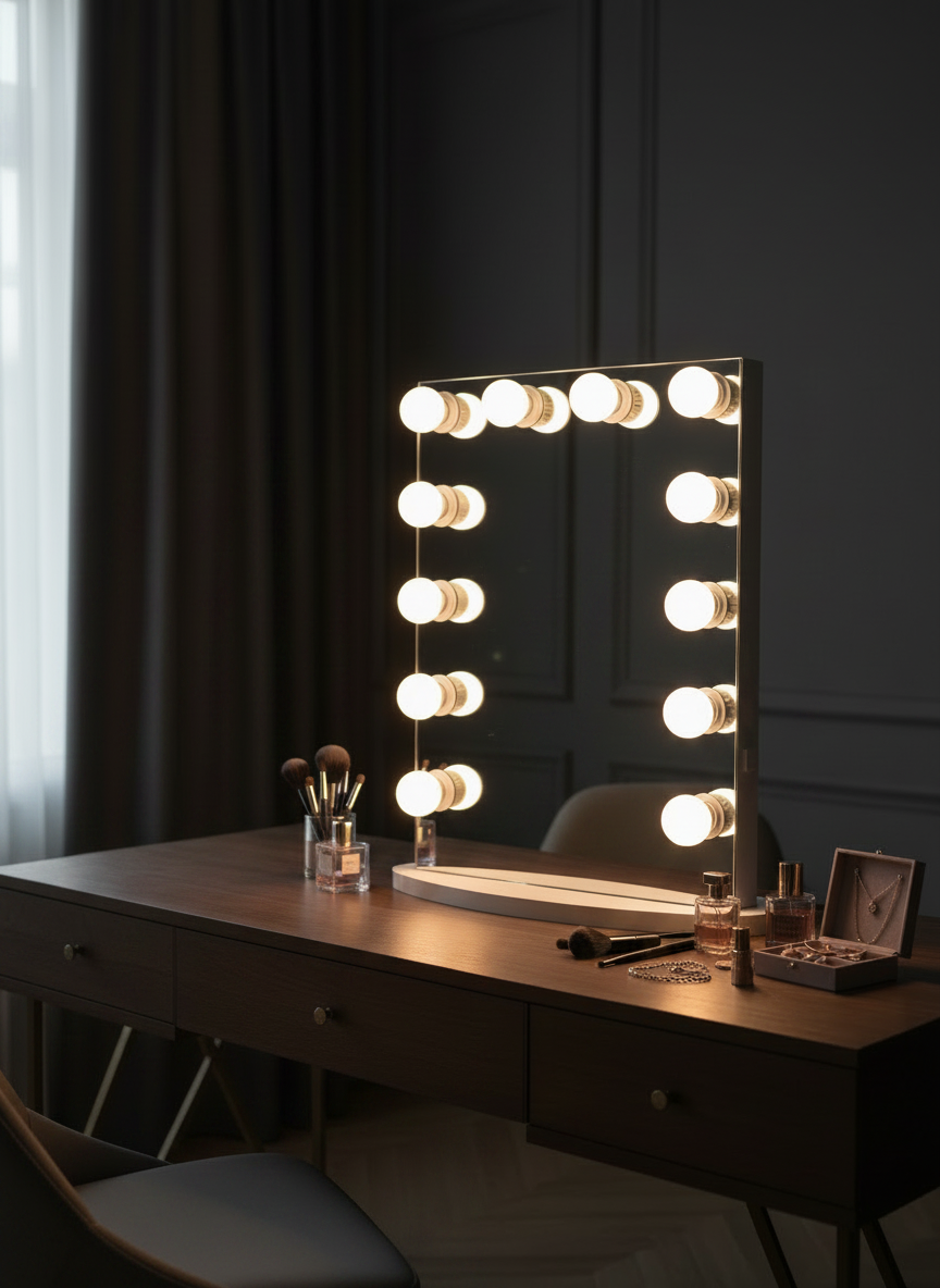 Glassy Hollywood Makeup Mirror