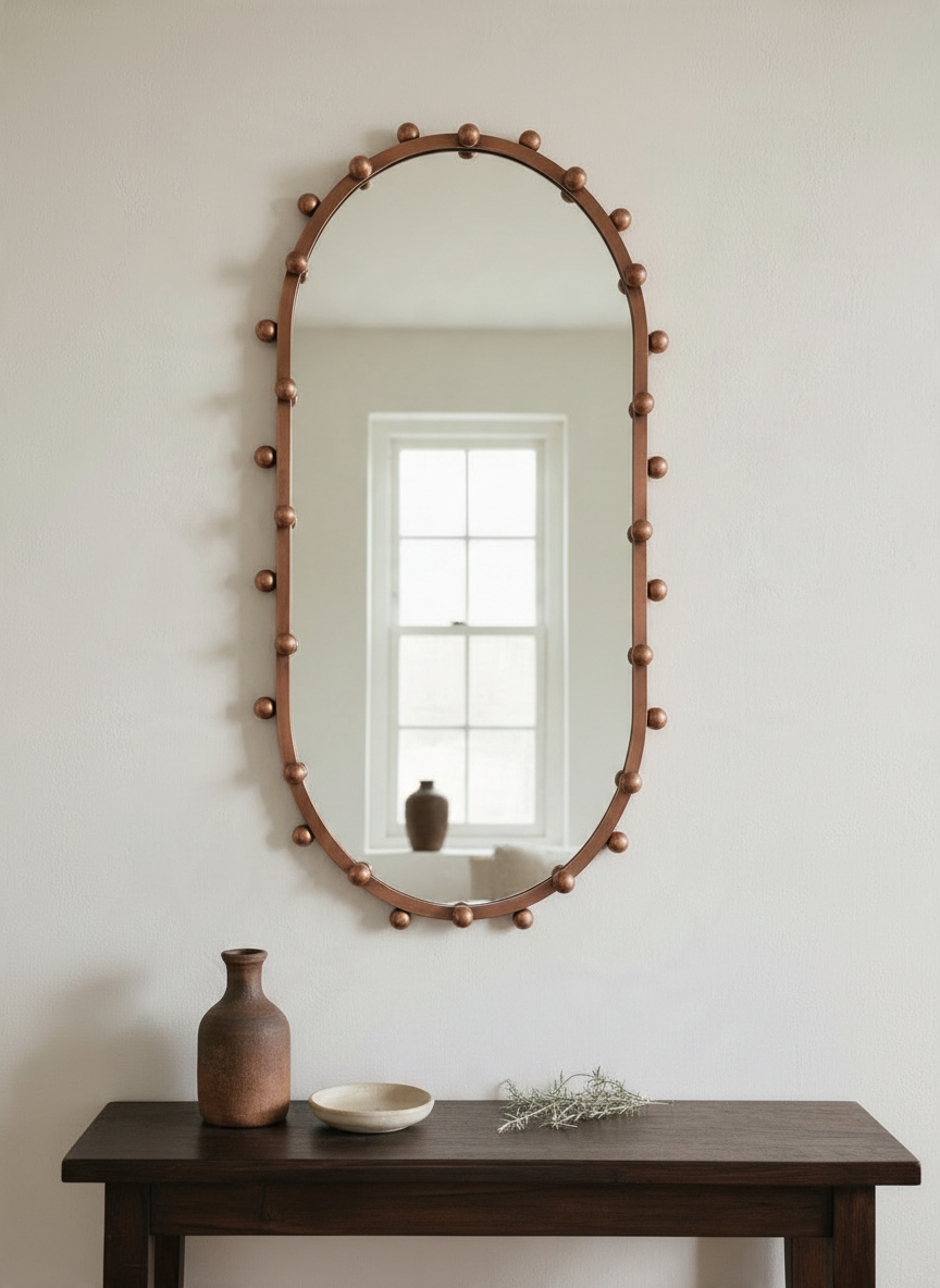 Copper balls capsule mirror