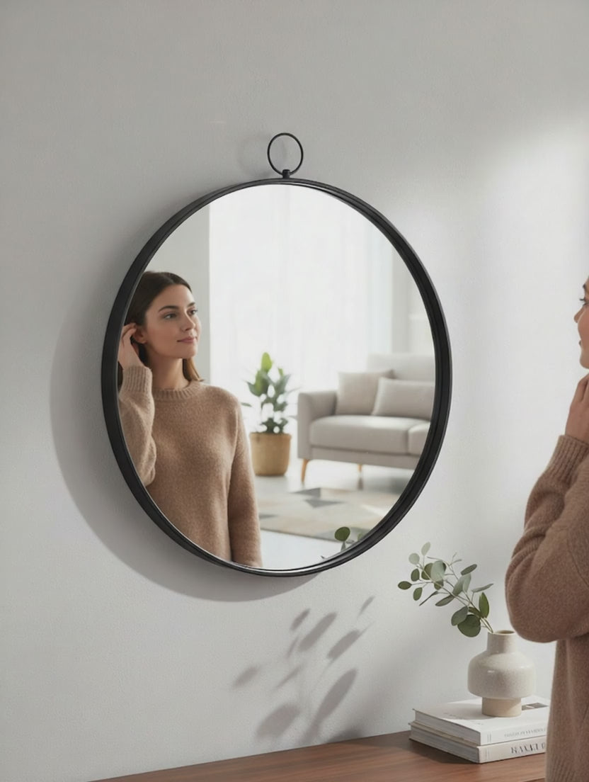 Black Hook Decorative Mirror