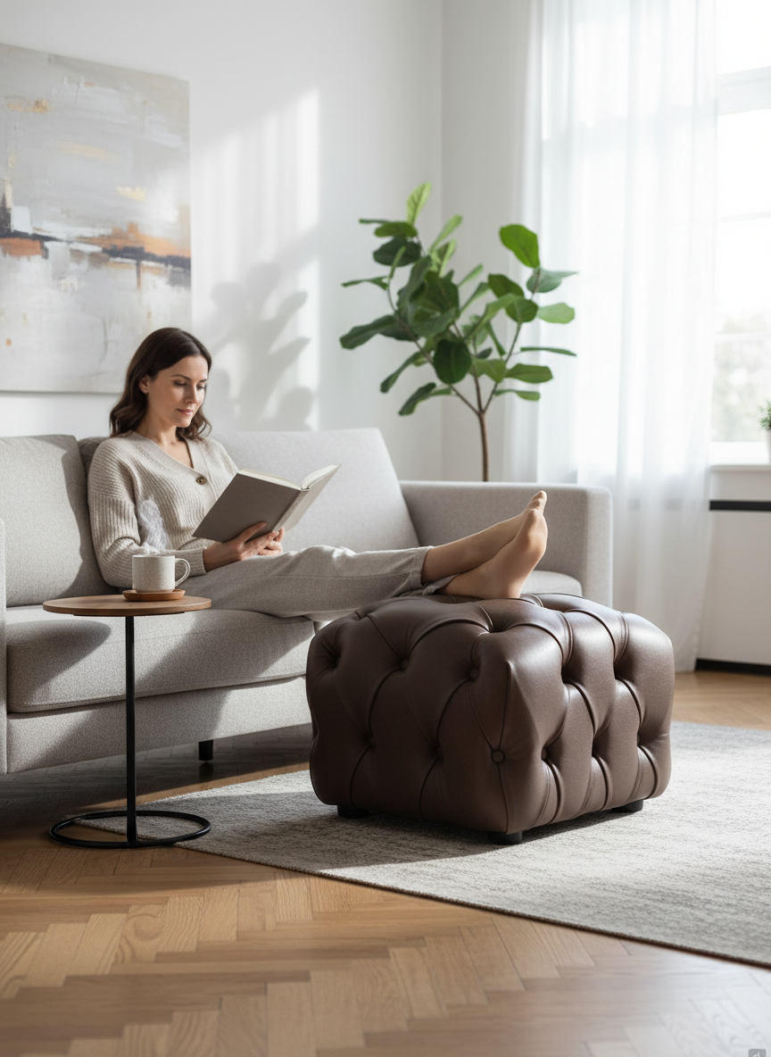Ezo Luxury Tufted Ottoman