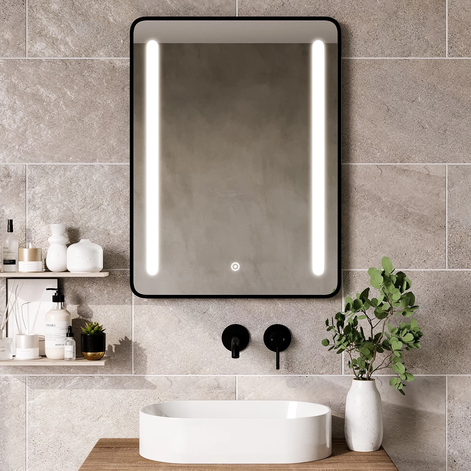 Eleviz Black Bathroom led mirror