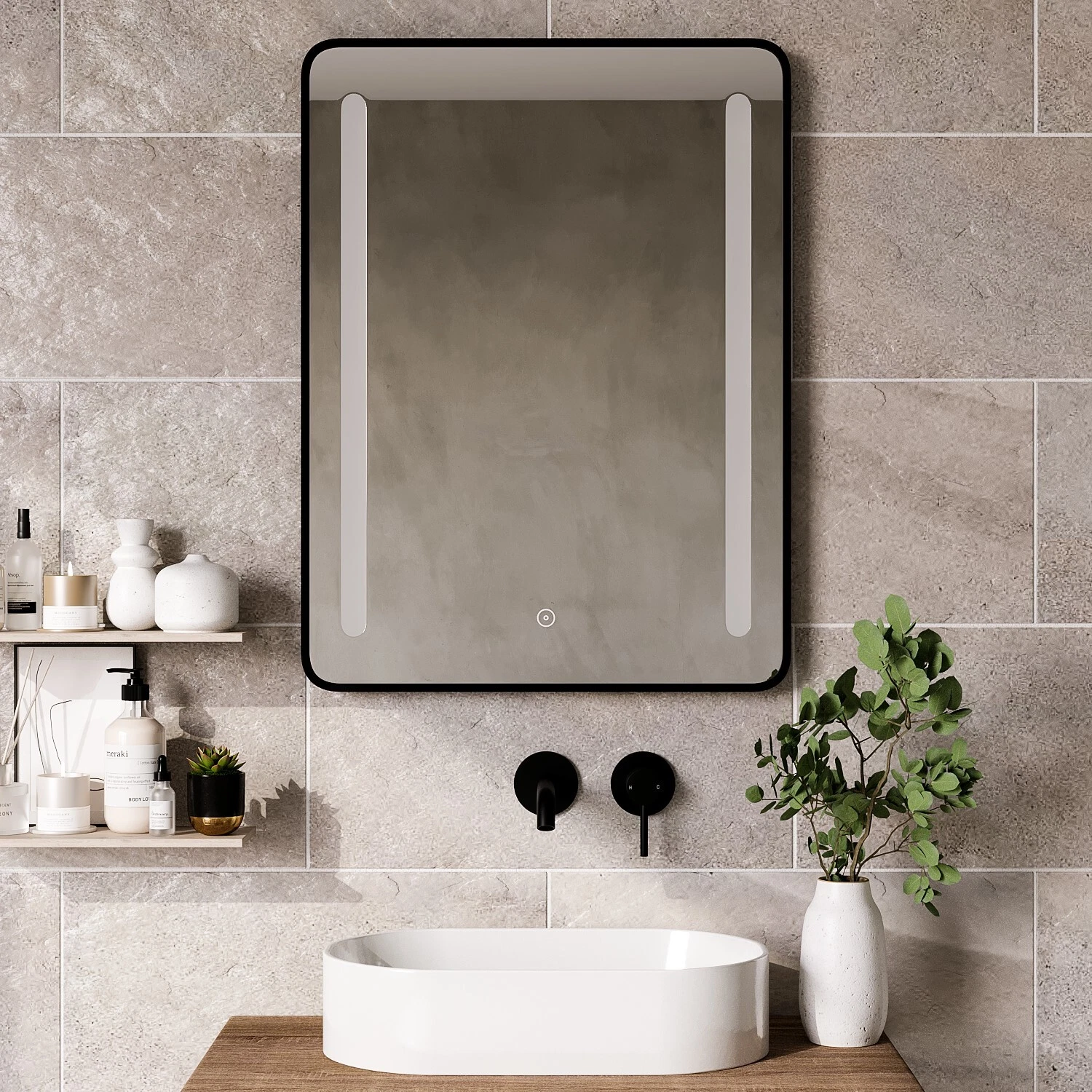 Eleviz Black Bathroom led mirror